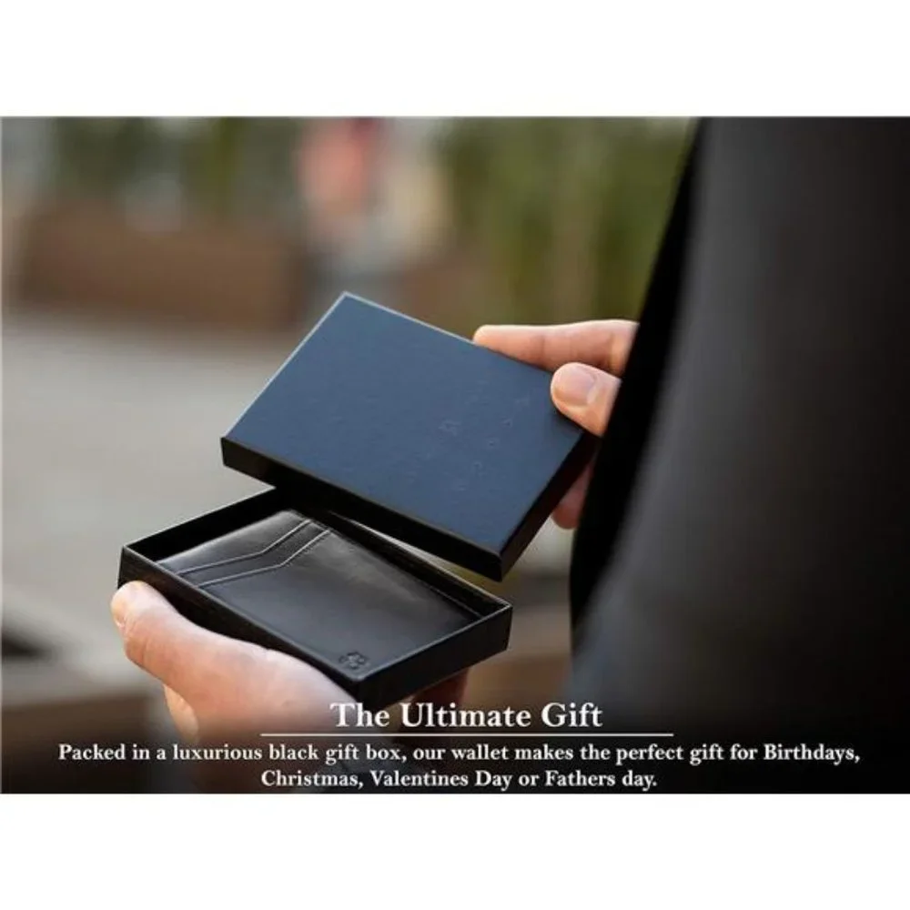 Mens Wallets slim Front Pocket RFID Blocking Card Holder Minimalist Mini Bifold